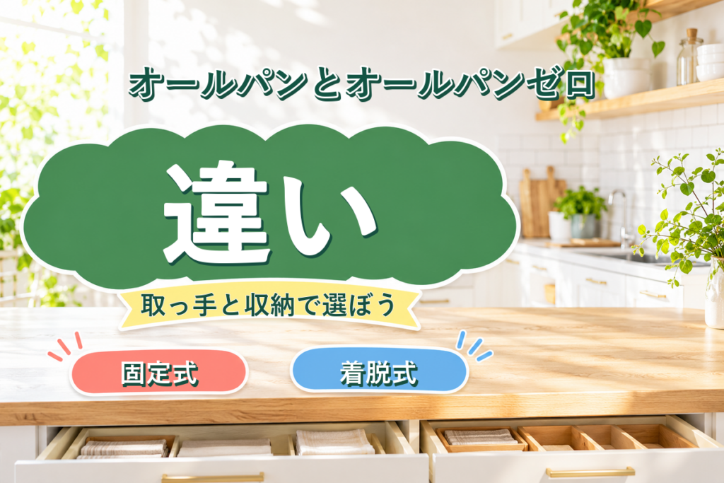 オールパンとオールパンゼロの違いを取っ手と収納から比較する案内